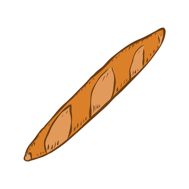 Vector loaf of bread isolated on a white background