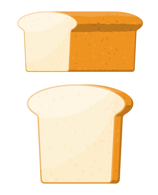 全粒粉パン。穀物ロールパン。焼き菓子。バゲット。パン屋。フラットスタイルのベクトル図
