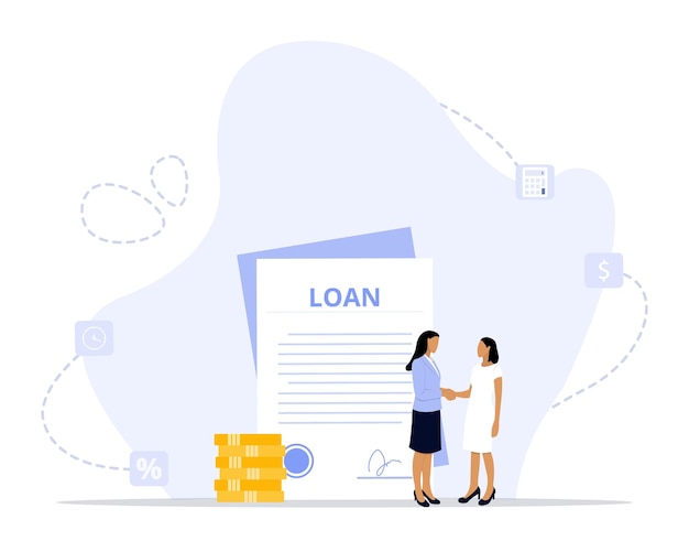 Loan agreement concept illustration