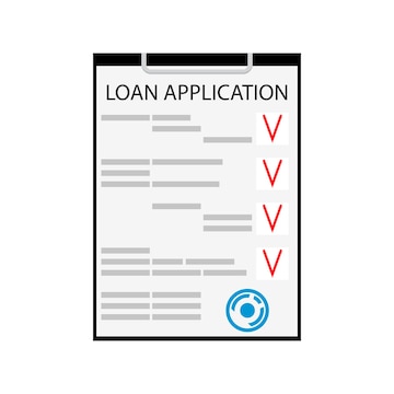 Premium Vector | Loan application flat isolated on white