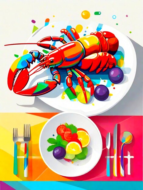 Vector lobster by feko