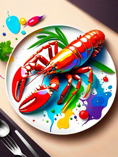 Vector lobster by feko