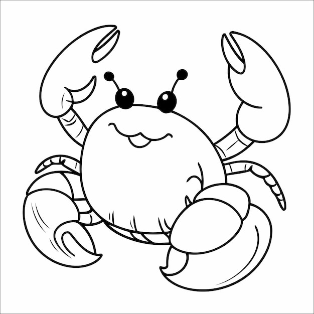 Vector lobster coloring page drawing for children