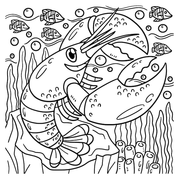 Lobster Coloring Page for Kids