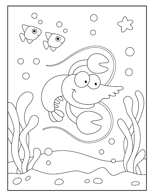 Lobster coloring pages for kids