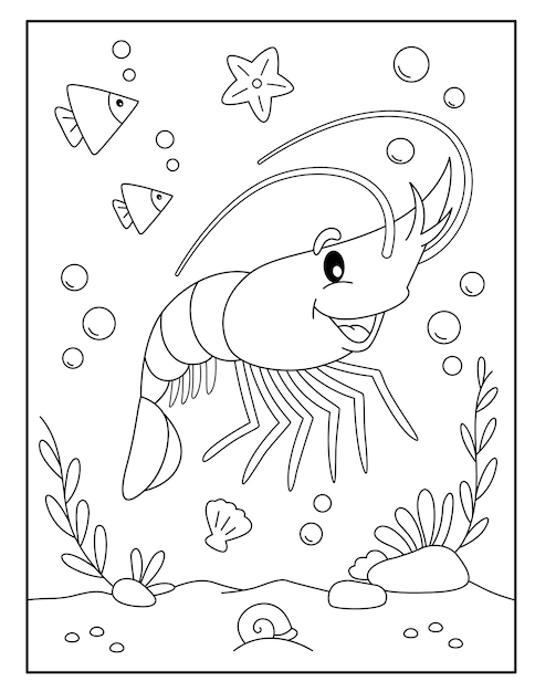 Lobster coloring pages for kids