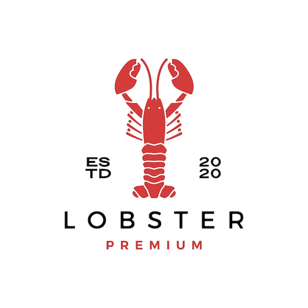 Lobster craw pesce frutti di mare icona logo illustrazione