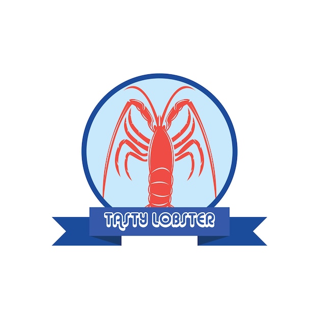 Vector lobster logo design template