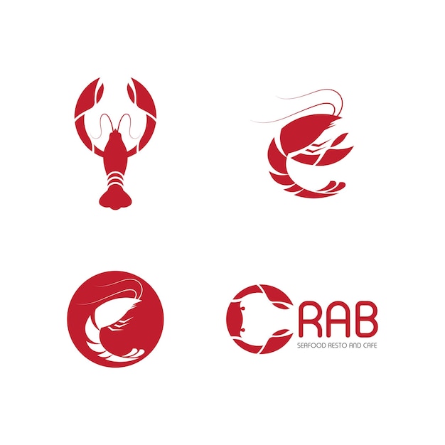 Vector lobster logo design