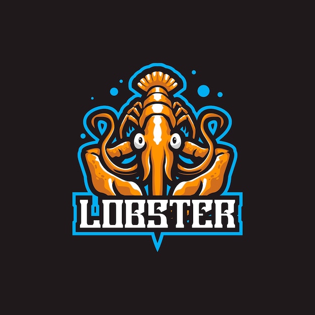 Lobster mascot logo design vector with modern illustration concept style for badge, emblem and t shirt printing. lobster illustration for food logo.