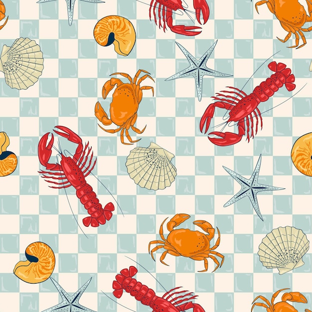 호박 바다 데기 바다 바다 여름 해변 해안 열대 무결 패턴 인쇄 패션