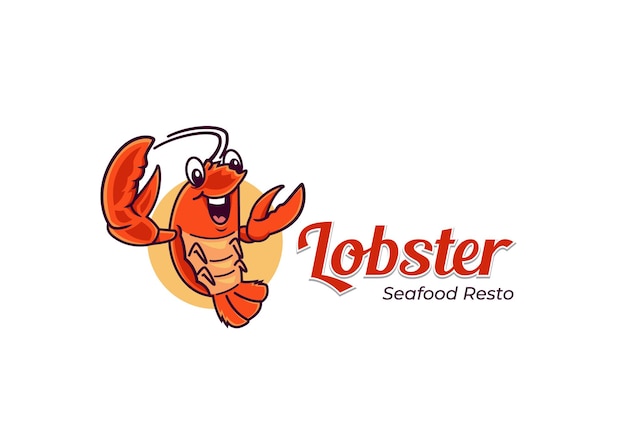 Vector lobster seafood logo restaurant