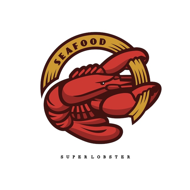 Vector lobster seafood