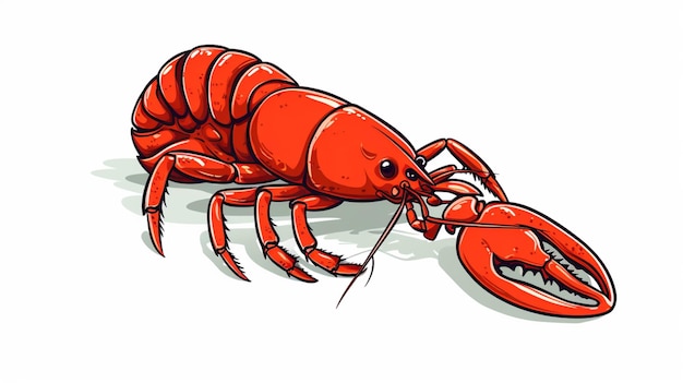 Vector lobster vector on a white background