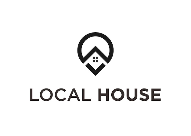 local house logo design vector illustration