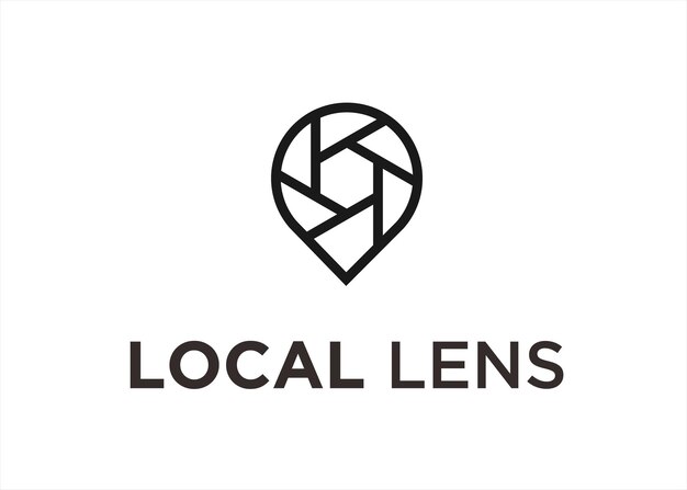 local lens logo design vector illustration