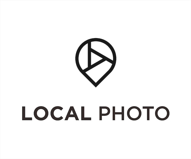 Local lens logo design vector illustration