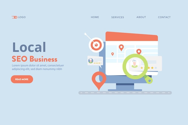 Local seo business vector