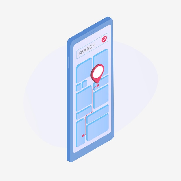 Результаты локального SEO на основе регионального геопозиционирования клиента на экране мобильного телефона