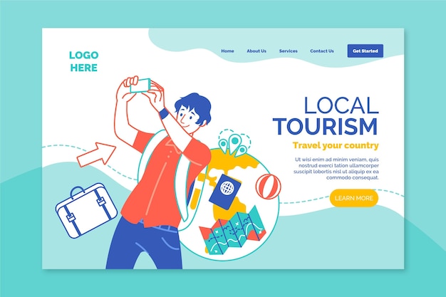 Local tourism landing page template