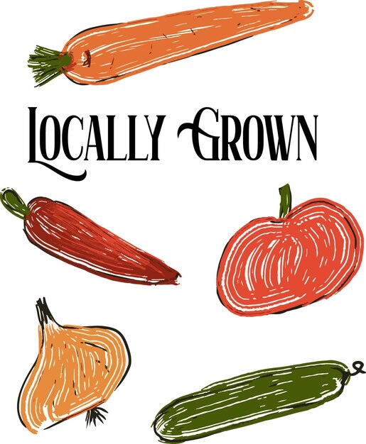 Vector locally grown farmer039s market themed baby shower background template for nersery and party decor