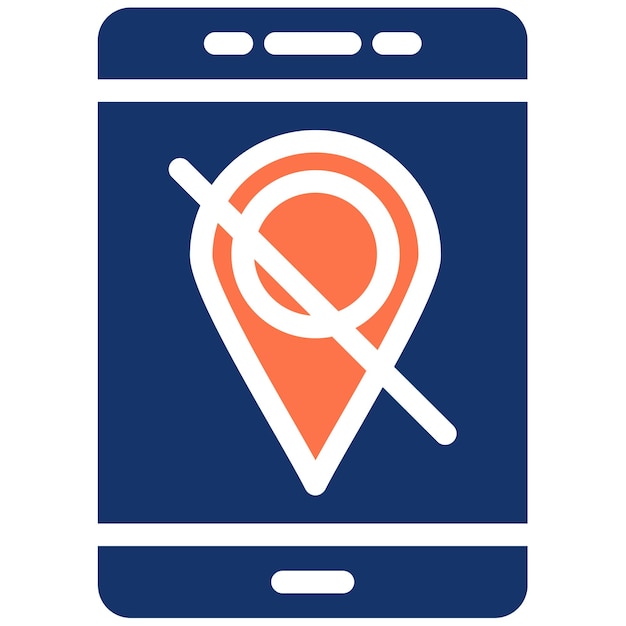 Locatie De vectorillustratie uitschakelen