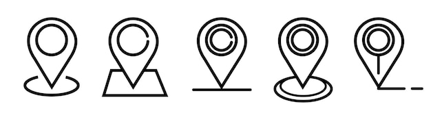 locatie icoon teken symbool vector illustratie verzameling van hoge kwaliteit zwarte stijl vector icoon
