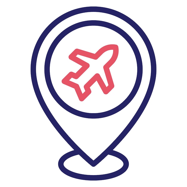 Locatie vector icoontje illustratie van Immigratie icoonset