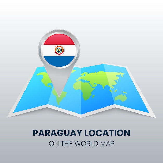 Locatiepictogram van Paraguay op de wereldkaart