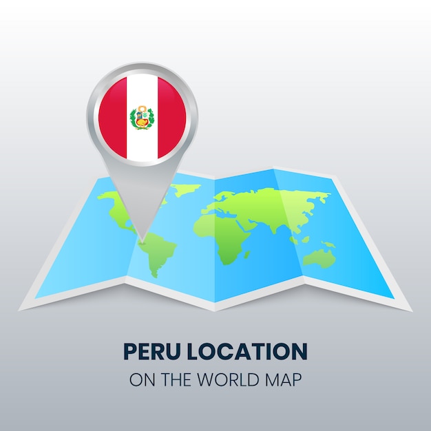 Locatiepictogram van Peru op de wereldkaart