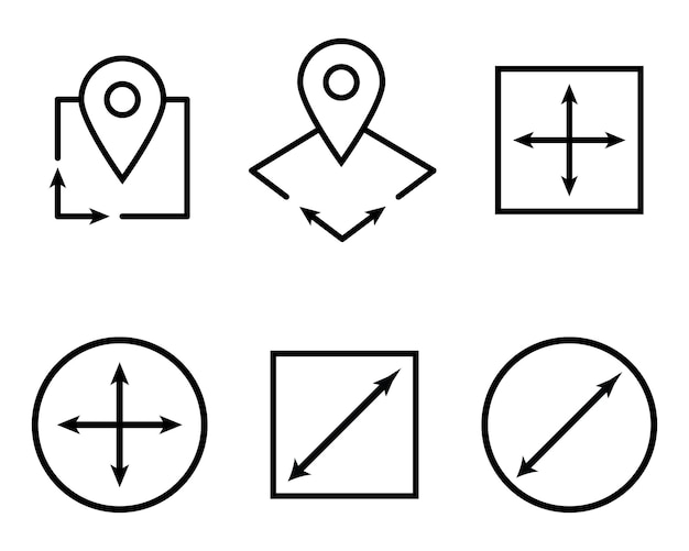 Vector location area icon vector illustration