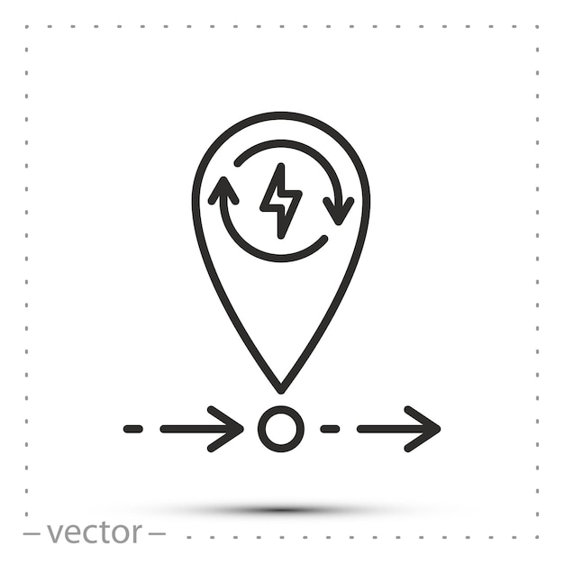 Location charging station icon