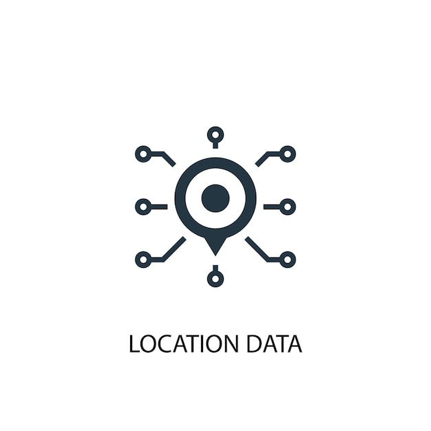 Premium Vector Location data icon. simple element illustration