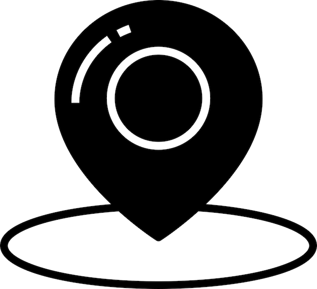 location glyph and line vector illustration