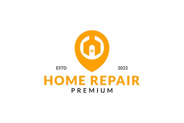 Location home repair or fix store logo