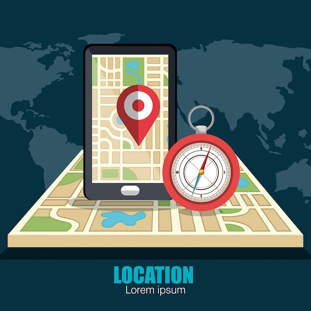 Vector location icon design