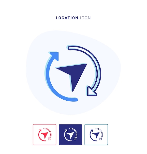 Location icon logo and vector template