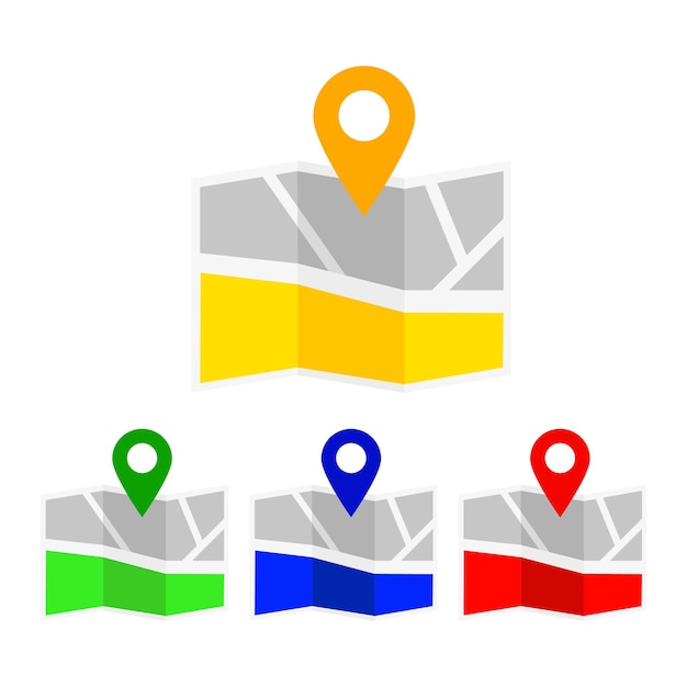 Location icon Map pin icon vector Map icon Map marker vector Isolated vector Vector logo Web location point pointer World map Flat pin on map for web design EPS 10