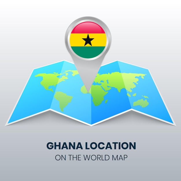세계지도에서 가나의 위치 아이콘