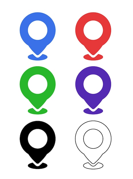 Vector location icon set