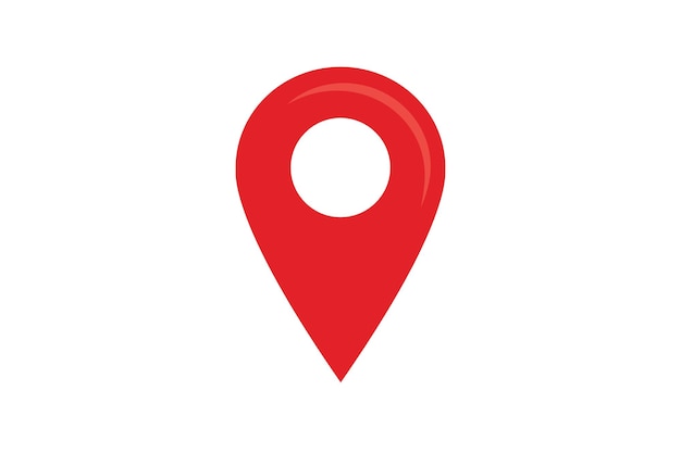 Location icon simple symbol Red pin sign