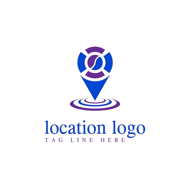 Location logo premium vector