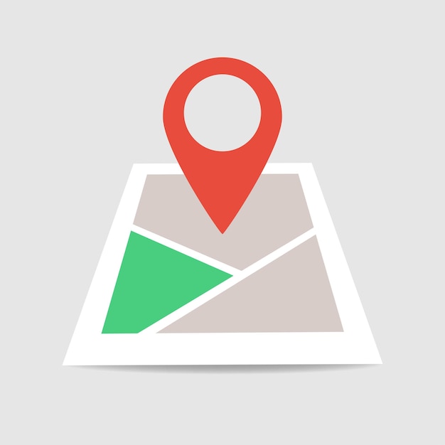 Location map with pin Vector illustration Map and pointer