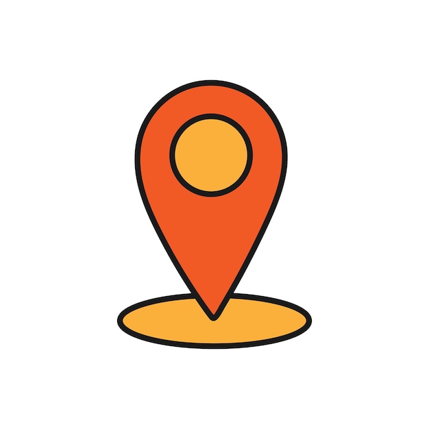location pin design for maps and navigation icons with colorful vector art