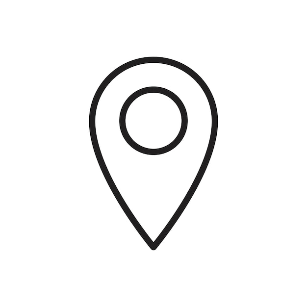 location pin icon simple thin outline