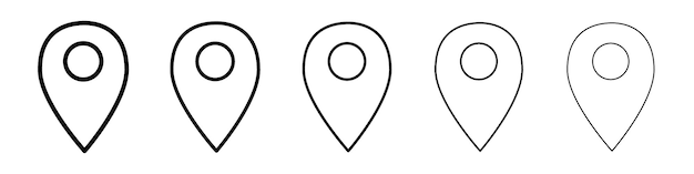 Location pin icon Vector logo sign