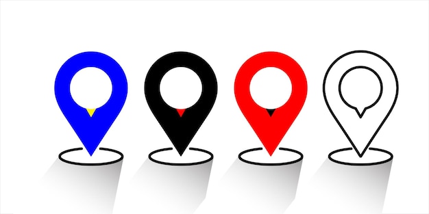 Location pin Search Bar and GPS Pointer Marker Icon