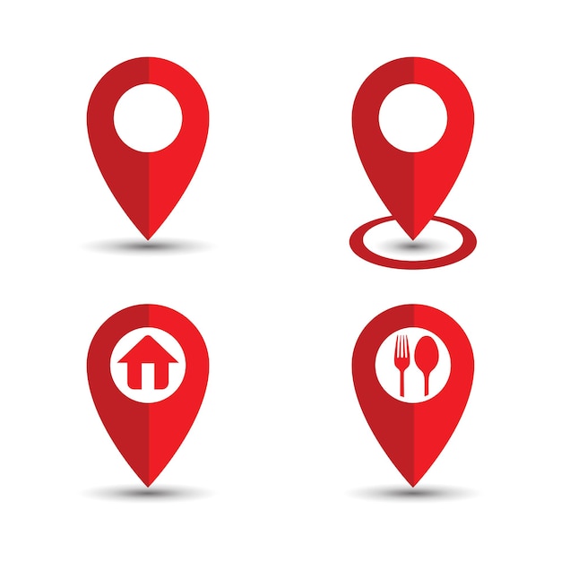 Location point icon logo design