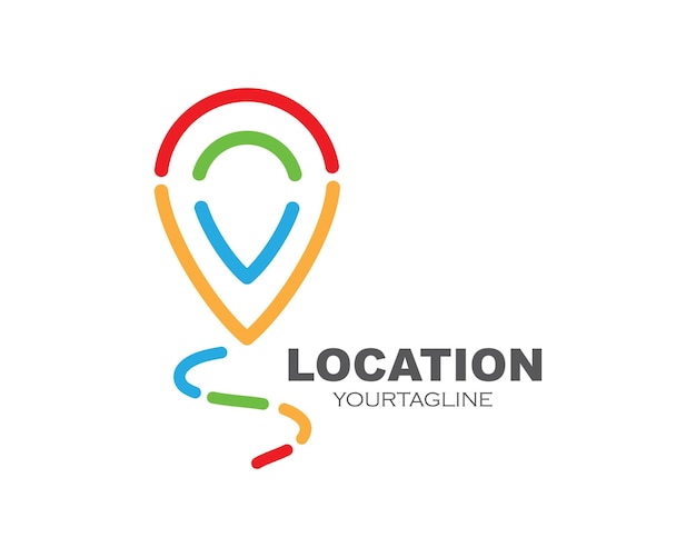 Location point icon logo vector design template