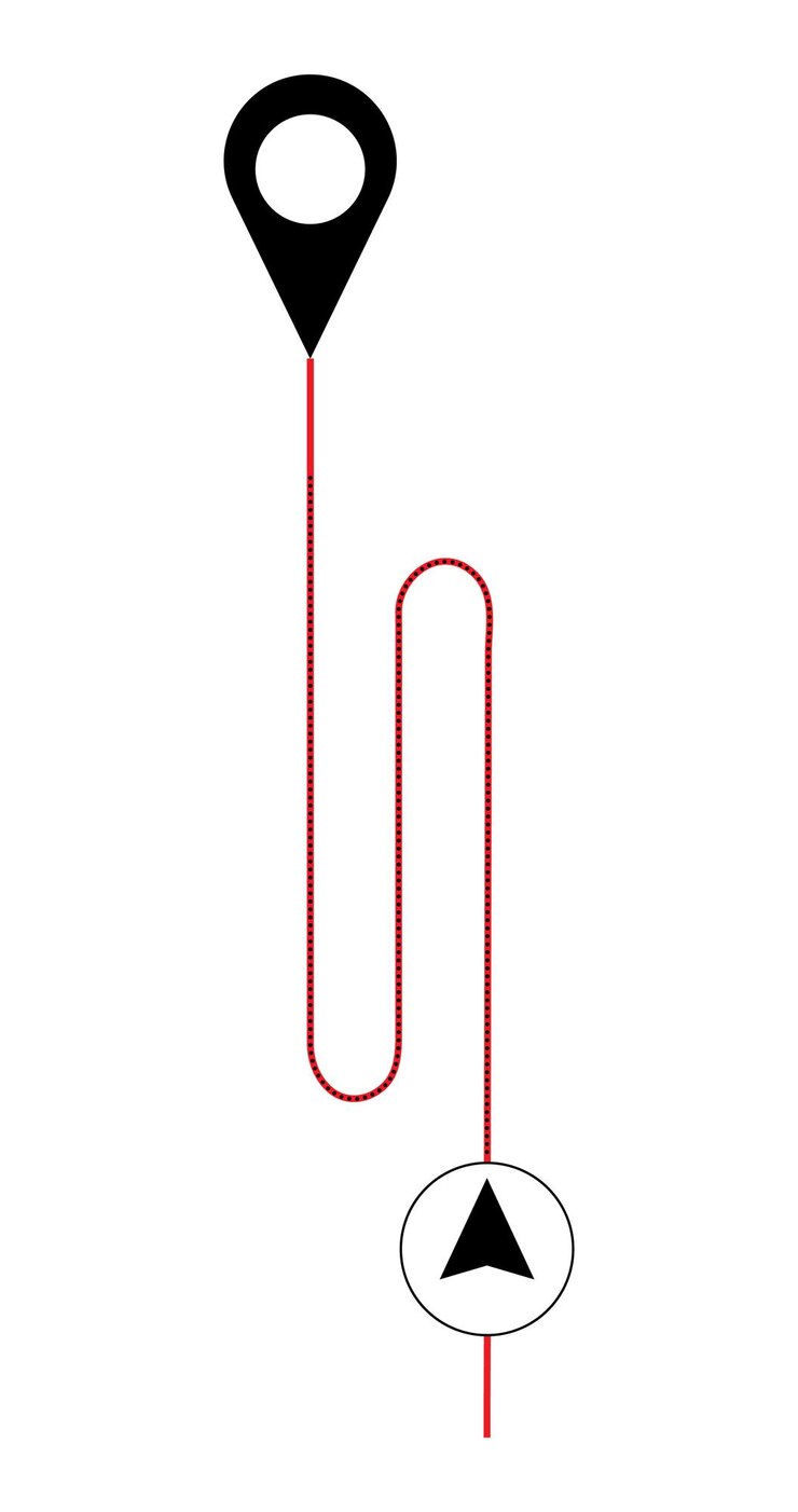 Vector location pointer pin or you are here marker sign symbol